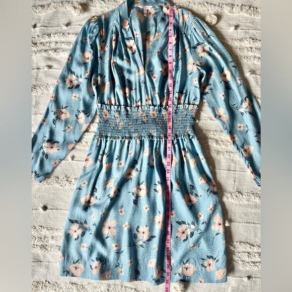 Rebecca Taylor Daniella Blue Floral Silk Dress size 10 - Picture 7 of 15